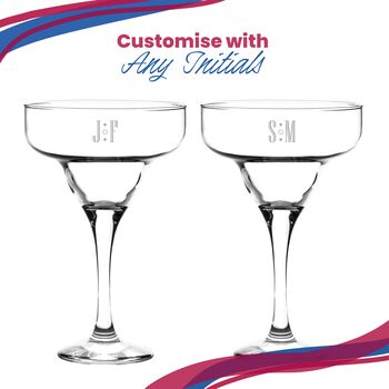 Margarita Glass With Initials, 5 of 7