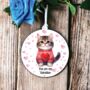 Personalised Tabby Cat Love Decoration B, thumbnail 1 of 2