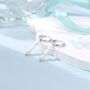 Sterling Silver Natural Oval Pearl Trio Huggie Hoop Earrings, thumbnail 2 of 11
