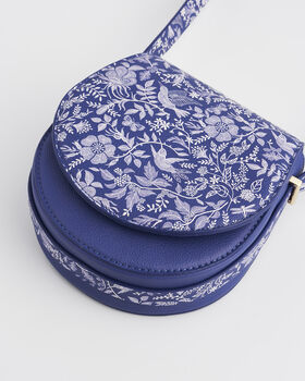 Blue Agnes Floral Saddle Bag, 7 of 8