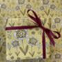 Mustard Retro Flower Wrapping Paper, thumbnail 4 of 4