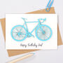 Personalised Cyclists Papercut Bicycle Birthday Card, thumbnail 3 of 6