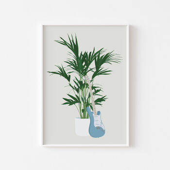 Electric Guitar Houseplant Print | Music Poster, 2 of 12