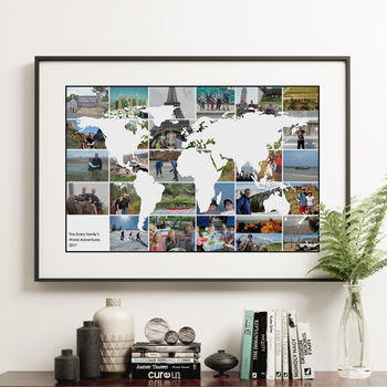 Personalised World Travel Photo Collage Map, 4 of 12