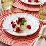 Woven Natural Straw Red Round Placemats, thumbnail 3 of 8