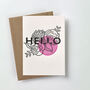 'Hello' Botanical Letterpress Greetings Card, thumbnail 2 of 3