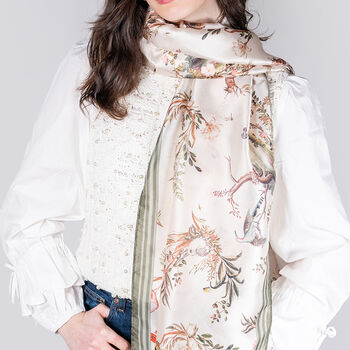 Wonderland Toile Silky Scarf, 2 of 4