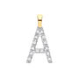 Fine Diamond 9ct Solid Gold Initial Letter Pendant Necklace, thumbnail 1 of 12