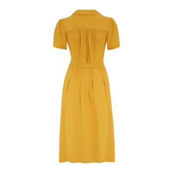 Peggy Dress In Mustard 1940s Vintage Style, 2 of 3