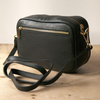 Studded Cross Body Box Leather Personalised Handbag, 8 of 12
