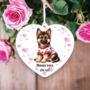 Personalised Pet German Shepard Pet Love Decoration, thumbnail 1 of 2