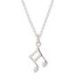 Music Note Necklace, Sterling Silver, thumbnail 10 of 10