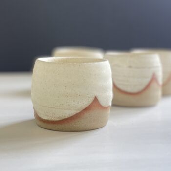 Espresso Cups In Natural Toasty Glaze Patterns, 10 of 12