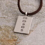 Mens Silver Tag Necklace With Hallmark Feature, thumbnail 3 of 4