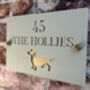 Personalised Short Haired Dachshund Design House Acrylic Number Sign, thumbnail 1 of 7