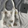 Dog Breeds Large White Canvas Tote Bag, thumbnail 4 of 6