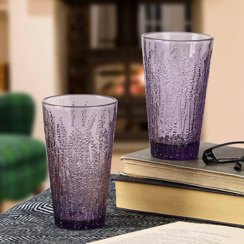 Set Of Four Elegant Coloured Highball Glasses By Dibor