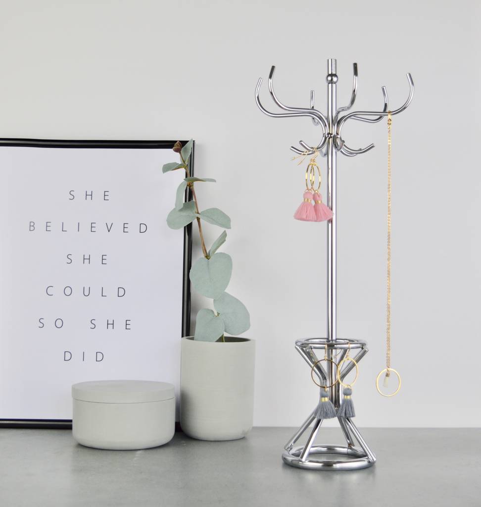 Personalised Silver Jewellery Stand By Not A Jewellery Box