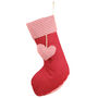 Red Gingham Heart Christmas Stocking, thumbnail 2 of 6