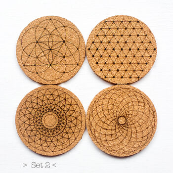 Geometric Cork Coaster Set, 9 of 9