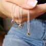 Sterling Silver Birthstone Charm Necklace, thumbnail 1 of 12