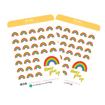 Rainbow Never Give Up Stickers, 4 of 4