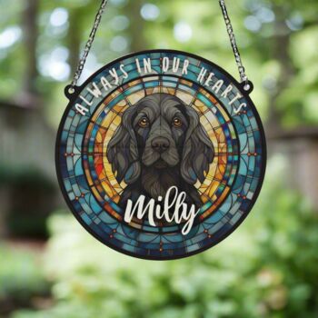 Cocker Spaniel Black Memorial Suncatcher, 3 of 6