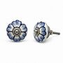 Indigo Petal Heritage Ceramic Cabinet Knob, thumbnail 1 of 7