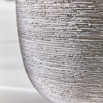 Mesiac Rippled Grey Plant Pot, 4 of 4