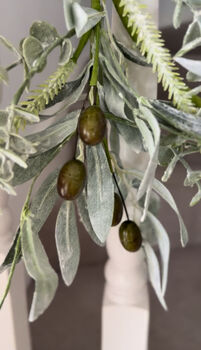 Faux Frosty Olive Garland, 3 of 3