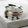 Personalised Sterling Silver Wave Spinner Ring, thumbnail 2 of 7