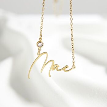 Personalised Name And Gemstone Necklace, 2 of 6