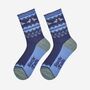 Women's Bamboo Socks Fair Isle Blue Tit, thumbnail 1 of 5