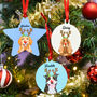 Personalised Cute Reindeer Dog Christmas Decoration, thumbnail 12 of 12