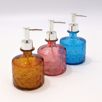 Recycled Glass Bathroom Set | Six Jewel Colours, 11 of 12