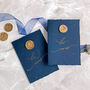 Navy Moon And Stars Vow Books With Wax Seal, thumbnail 3 of 7