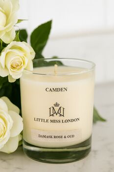 Little Miss Camden Damask Rose And Oud Scented Candle, 5 of 7