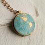Personalised Blue Planet Map Locket Necklace, thumbnail 7 of 12