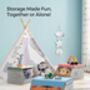 Set Of Three Kids Storage Organisers Magnetic Lid Boxes, thumbnail 4 of 12