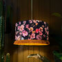 Plum Pudding Hazy Meadow Lampshade With Pumpkin Lining, thumbnail 3 of 11