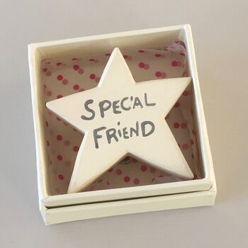 'Special Friend' Wooden Keepsake Star, 3 of 4