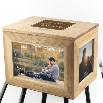 Personalised Mr And Mrs Photo Cube Keepsake Box, 3 of 5