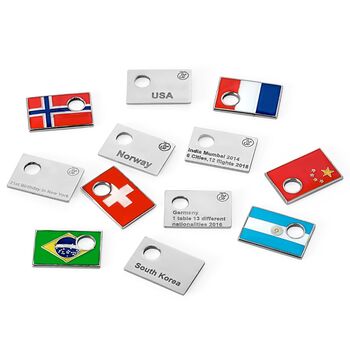 Flag Mate Personalised Keyring + 10 Country Flags, 6 of 8