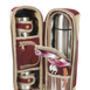 Deluxe Two Person Flask And Mug Picnic Set Mulberry Red, thumbnail 7 of 8