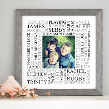 Personalised Family Memories Photo Word Art, 3 of 11