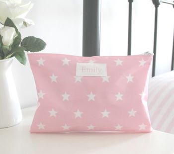 Personalised Oilcloth Wipe Clean Make Up Bag, 3 of 8