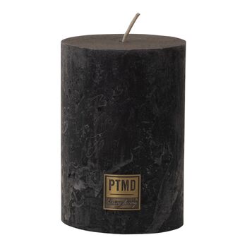 Charcoal Black Pillar Candle, 2 of 4