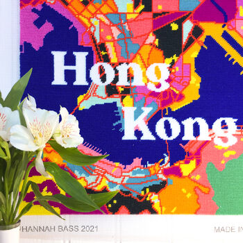 Hong Kong Nights City Map Tapestry Kit, 2 of 7