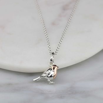 Sterling Silver Robin Necklace, 4 of 6