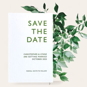 Minimalist Save The Date Cards And Envelopes Set Of 10, 2 of 5